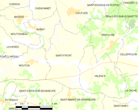 Mapa obce Saint-Front
