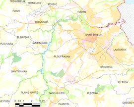 Mapa obce Ploufragan