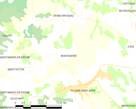 Mapa obce Montagrier