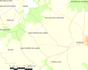 Poziția localității Saint-Martin-de-Lamps
