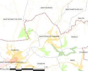 Poziția localității Saint-Denis-de-Cabanne