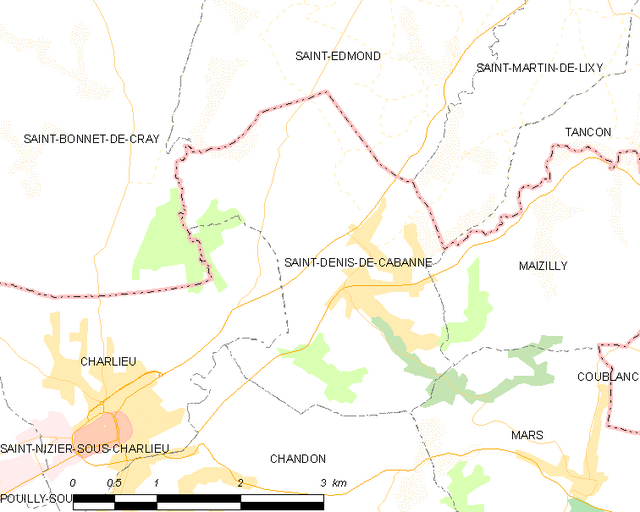 Saint-Denis-de-Cabanne - Localizazion