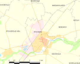 Mapa obce Pithiviers