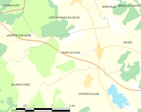 Poziția localității Pont-la-Ville