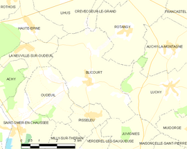Mapa obce Blicourt