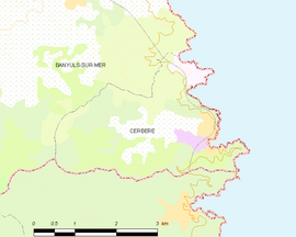 Mapa obce Cerbère
