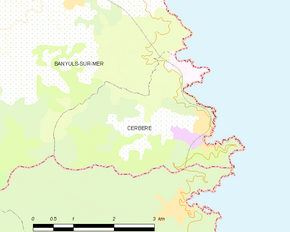 Poziția localității Cerbère