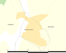 Mapa obce Bourg-le-Roi