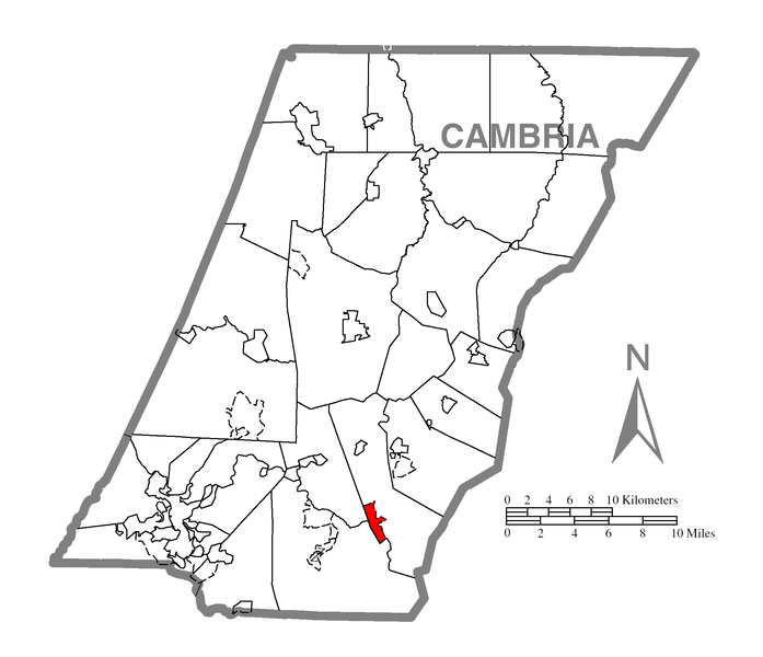 File:Map of Beaverdale-Lloydell, Cambria County, Pennsylvania Highlighted.png