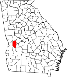 Harta e Marion County në Georgia