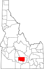 Map of Idaho highlighting Lincoln County.svg