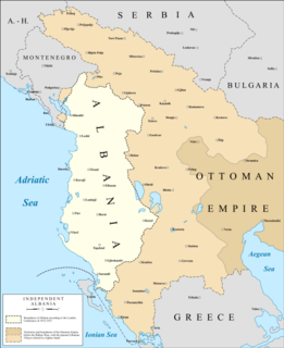 Greater Albania Nationalist concept to unite "traditionally Albanian" territories