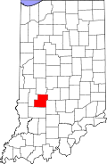 Map of Indiana highlighting Owen County.svg