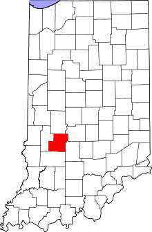 Harta e Owen County në Indiana