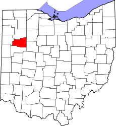 Map of Ohio highlighting Allen County.svg