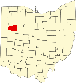 Locatie van Allen County in Ohio