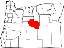 Harta e Crook County në Oregon