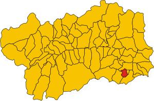 Map of comune of Hône (region Aosta Valley, Italy).svg