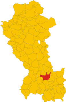 Map of comune of San Chirico Raparo (province of Potenza, region Basilicata, Italy).svg