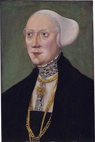 Maria Jacobäa von Baden, wife of Duke Wilhelm IV of Bavaria by Hans Schöpfer I (circa 1505-1569 Munich).jpg