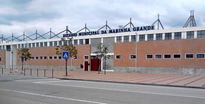 The facade of the Estádio Municipal da Marinha Grande (April 2013)