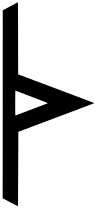 The Runic symbol of Thorn, which is a major theme in the film.