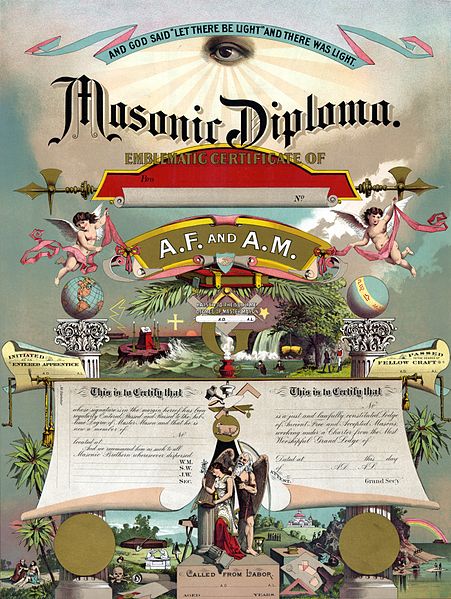 File:Masonic diploma 1891.jpg