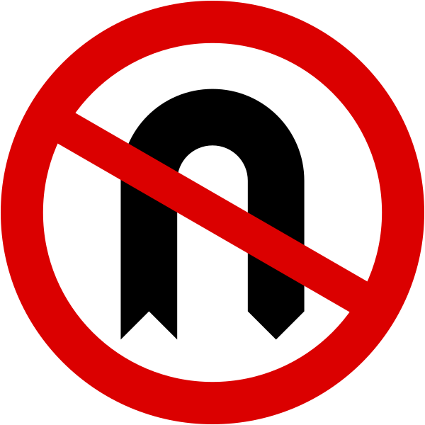 File:Mauritius Road Signs - Prohibitory Sign - No U-Turn.svg