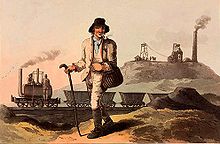 The Collier, watercolour by George Walker, 1813 Middleton Colliery 1814.jpg