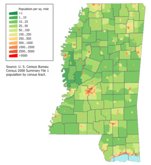 ミシシッピ州: 歴史, 地理, 人口動態