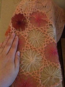 Lacy Cotton Scarf in Pink  Southern Highland Craft Guild