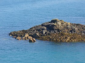 Vista del islote rocoso, 3 de octubre de 2015.