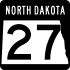 Северная Дакота шоссе 27 маркер