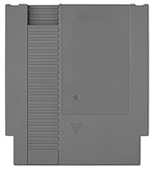 North American and PAL NES cartridges (or "Game Paks") are significantly larger than Japanese Famicom cartridges. NES-Cartridge.jpg