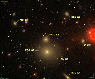 NGC 508 Elliptical galaxy in the constellation Pisces