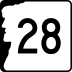 New Hampshire Route 28 marker