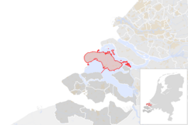 Locatie van de gemeente Schouwen-Duiveland (gemeentegrenzen CBS 2016)