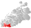 Volda markert med rødt på fylkeskartet