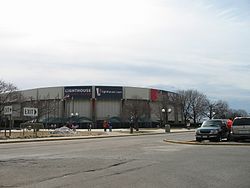 The Nassau Coliseum in Uniondale, was home to the New York Islanders from 1972 to 2015 (and temporarily from 2018 to 2021), and the New York Nets from 1972 to 1976. NVMC 1.jpg