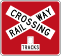 Railway crossing with multiple tracks (backing board)