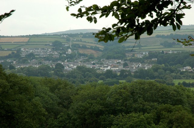 View across the Teifi valley towards Newcastle Emlyn