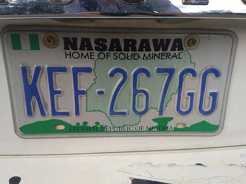 File:Nigerian number plate Nasarawa.jpg