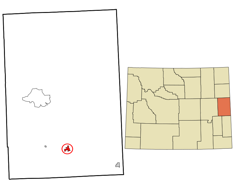 File:Niobrara County Wyoming incorporated and unincorporated areas Lusk highlighted.svg