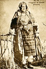 An Albanian peasant woman near Shkodra.