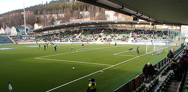 A panorama of NP3 Arena in Sundsvall.