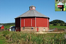 Octagon Barn and owner's mailbox near Plain, Wisconsin Octagon barn and owner's mailbox near Plain, Wisconsin.jpg