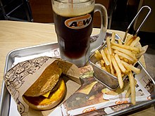An Uncle Burger, french fries, and root beer Okanagan Wine Trip (5595989323).jpg