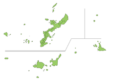 Карта прэфектуры Акінава