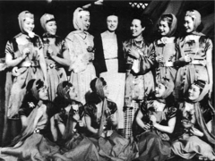 Russian-Japanese ballerina Olga Sapphire with her troupe