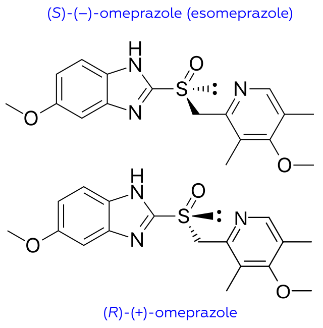 Омепразол и эзомепразол отличие. Омепразол структурная формула.